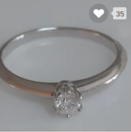 gioiello antico tiffany anello con diamante